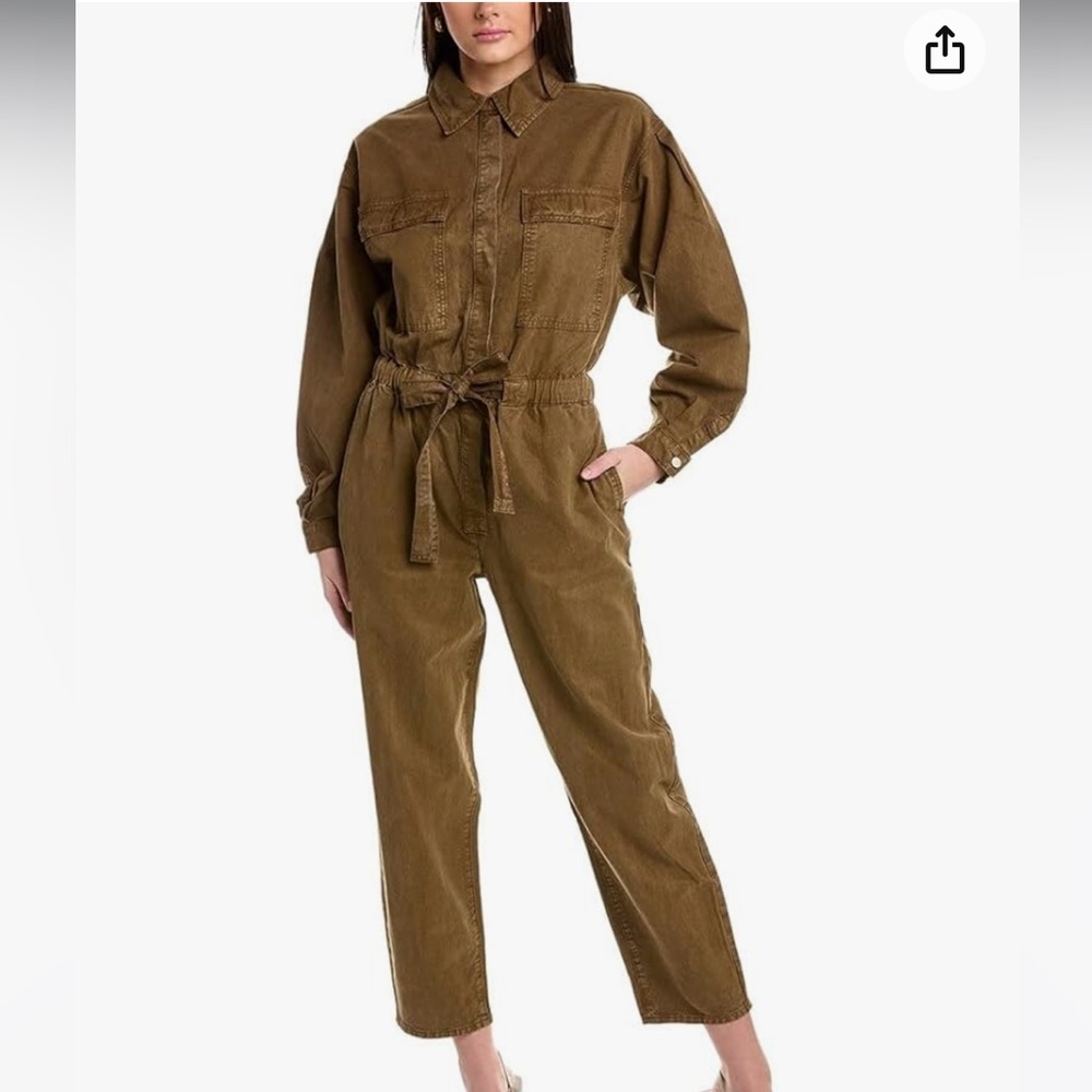 Good American Olive Green Utility Jumpsuit